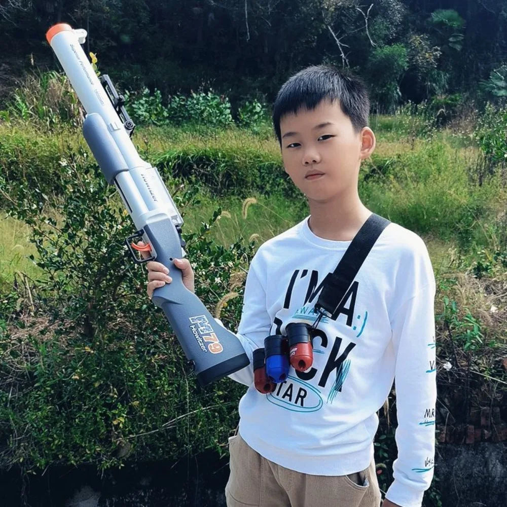 Pistola de juguete de bala suave M79, lanzador de Rifle, juego de disparos para regalos de Navidad y cumpleaños