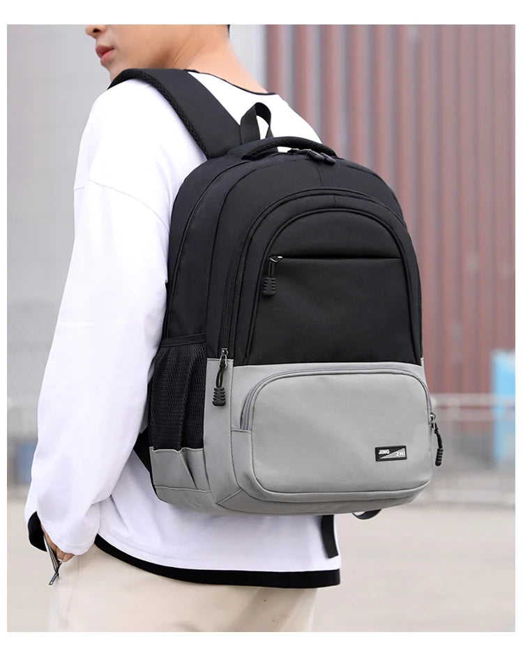 Mochila de viaje de gran capacidad - Mochilas para hombre para la escuela secundaria y la universidad - Impermeable, Multifuncional, Compatible con computadora portátil, Du