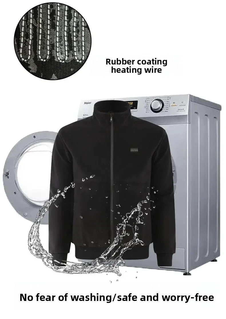 Chaqueta Polar con Calefacción Eléctrica Inteligente 8 Zonas para Hombre