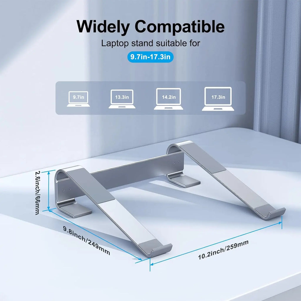 Soporte de Aluminio para Laptop, Base Elevadora para Macbook Pro Air, Dell, HP, Lenovo, Soporte para Computadora Portátil, Accesorios