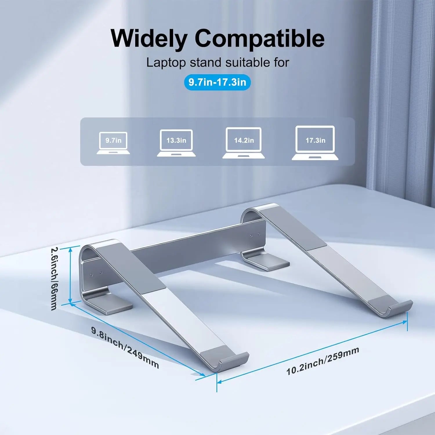 Soporte de Aluminio para Laptop, Base Elevadora para Macbook Pro Air, Dell, HP, Lenovo, Soporte para Computadora Portátil, Accesorios