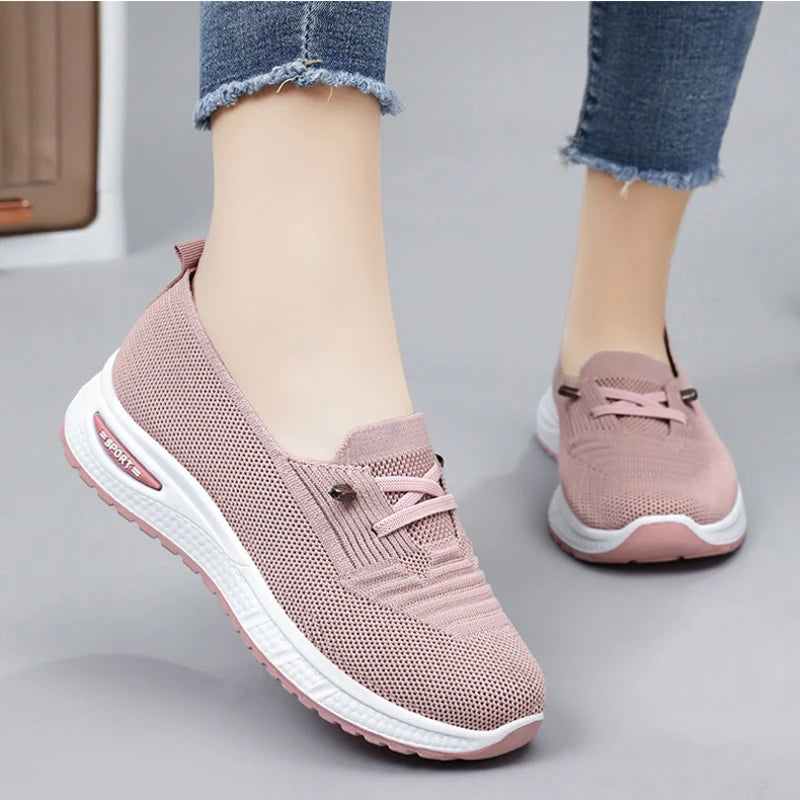 Zapatillas de Mujer Casual — Malla Transpirable, Suela Gruesa