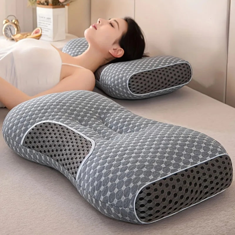 Almohada cervical de punto antideslizante para dormir profundo