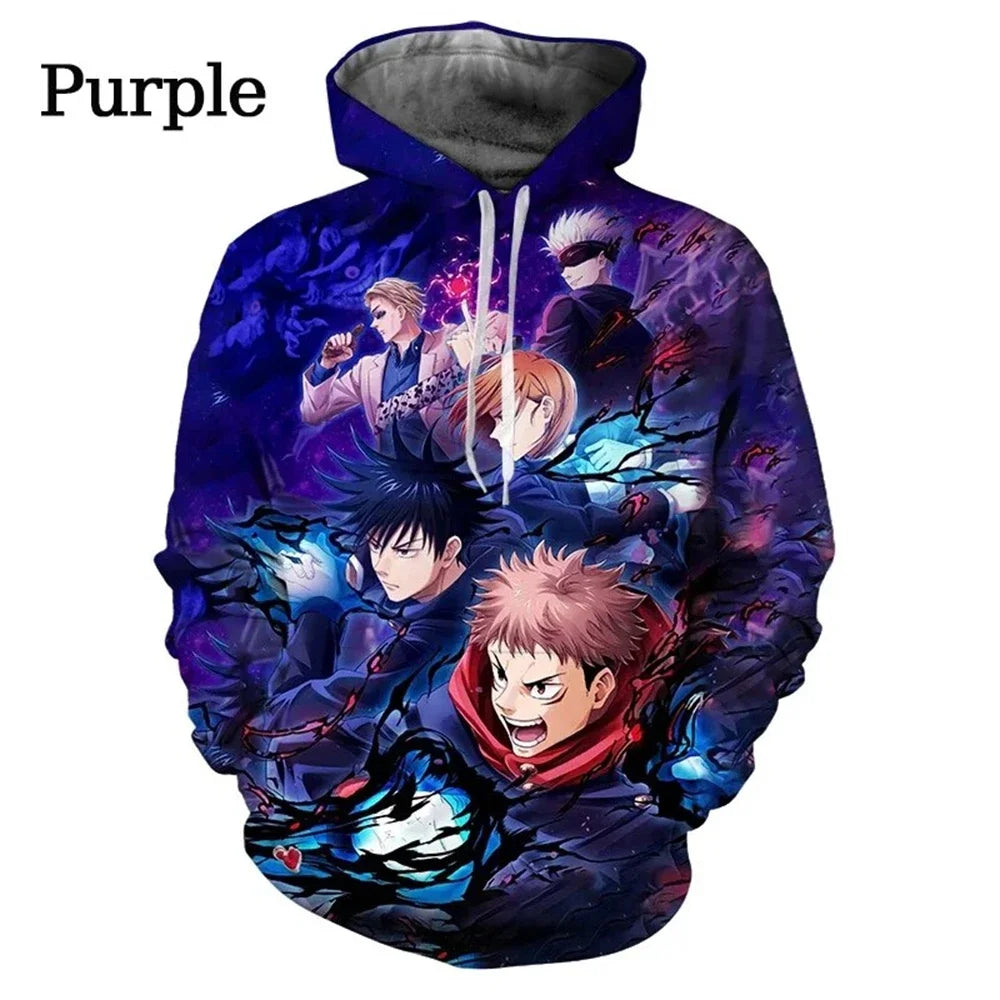 Buzo con Capucha Anime Jujutsu Kaisen Satoru Gojo - Estampado 3D