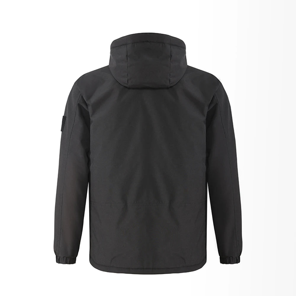 Chaqueta Calefactora con Capucha para Hombre | Calefacción USB 8 Zonas