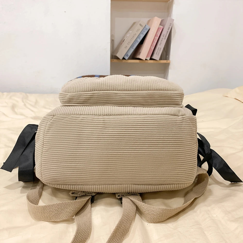 2025 Nueva mochila de estilo coreano para ir al trabajo, mochila versátil para estudiantes universitarios, mochila de alta belleza, mochila con lazo