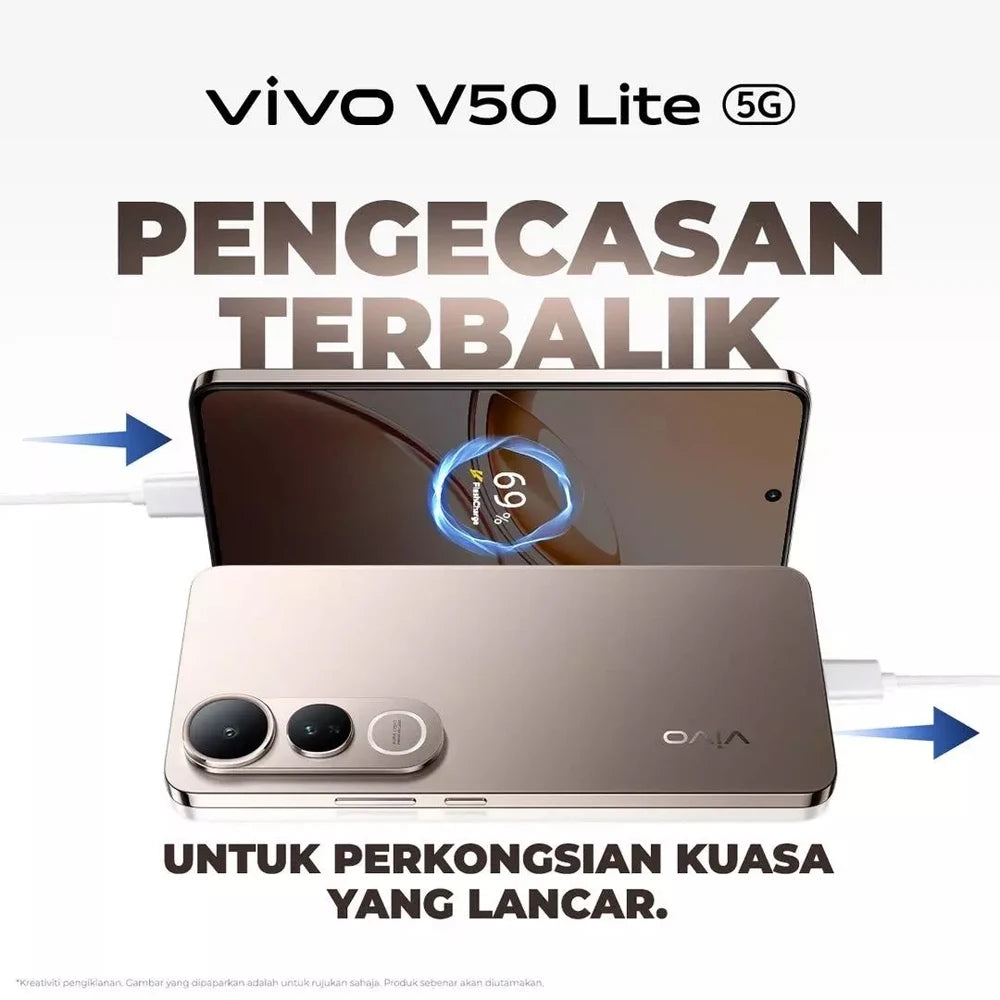 Smartphone VIVO V50 Lite 5G | AMOLED 6.67" 120Hz | Android 15 | 12GB+512GB