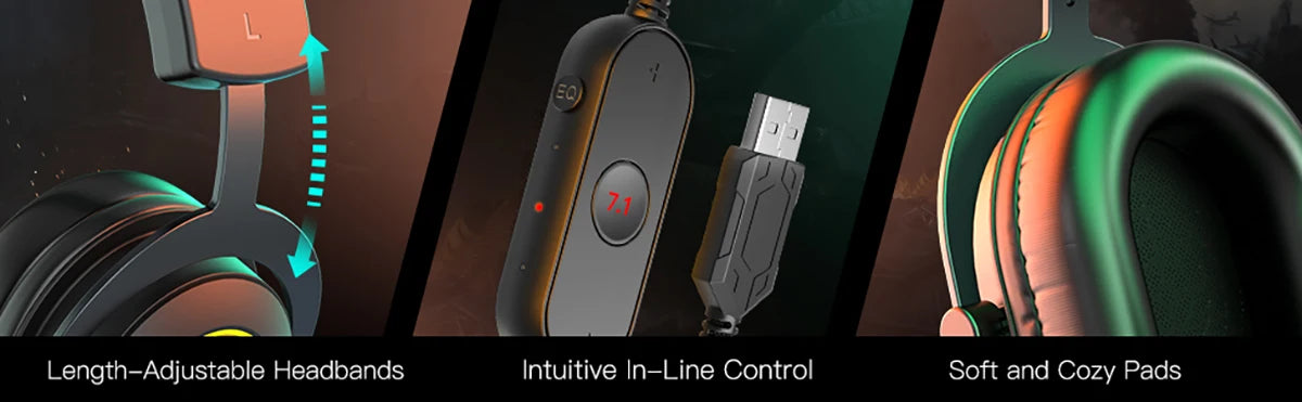 Auriculares Gaming FIFINE RGB con Micrófono y Sonido 7.1