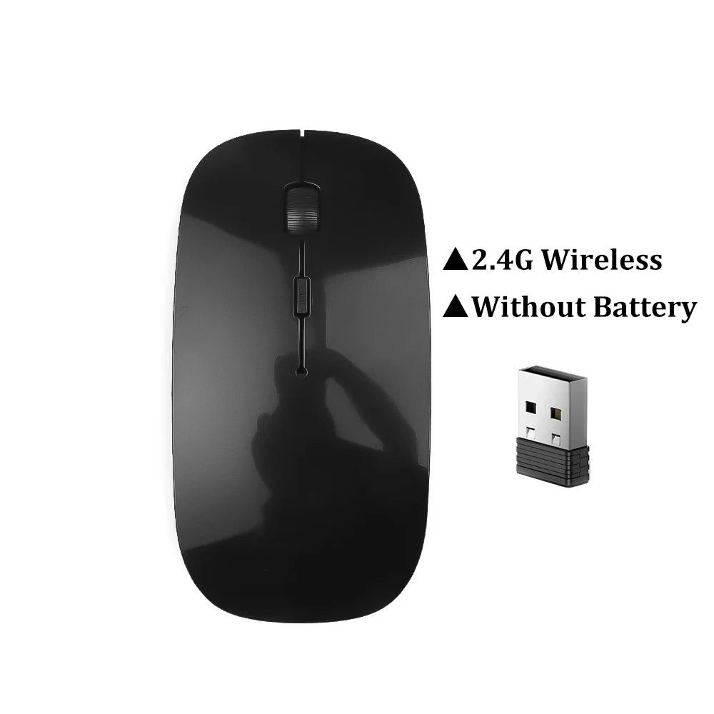 Ratón inalámbrico Bluetooth 5,2 de 2,4G, ratón recargable de modo Dual para juegos, ratón silencioso de 1600 DPI para PC, portátil, MacBook Pro Bluetooth 5.2 Mouse 2.4G Wireless Mouse Rechargeable Dual Mode Gaming Mous