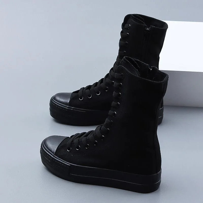 Zapatillas de Lona para Mujer con Caña Alta