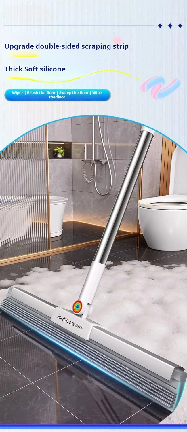 Fregona de silicona Joybos con raspador de piso 360° para hogar y baño
