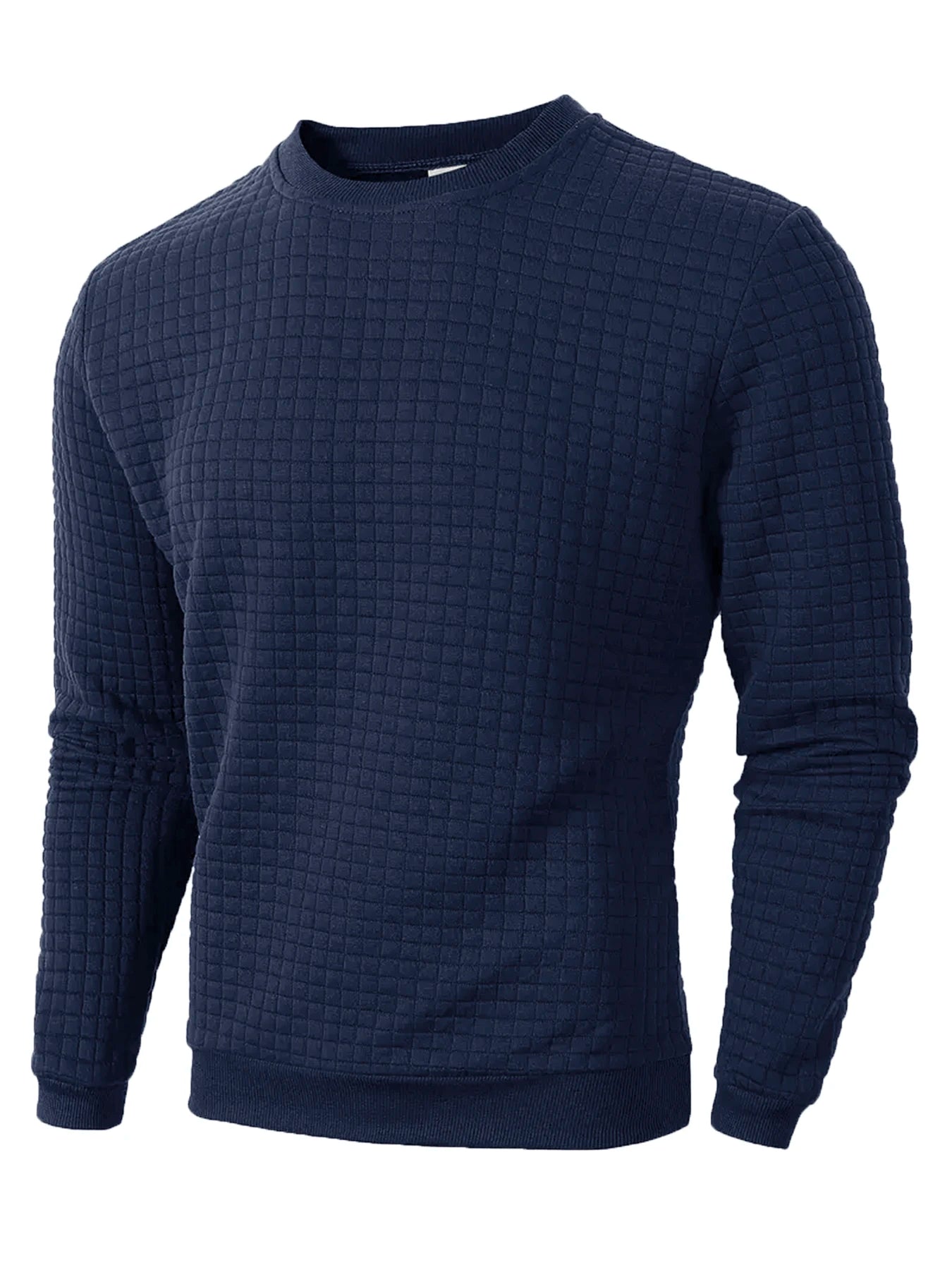 Suéter Jacquard de Cuello Redondo para Hombre - Manga Larga