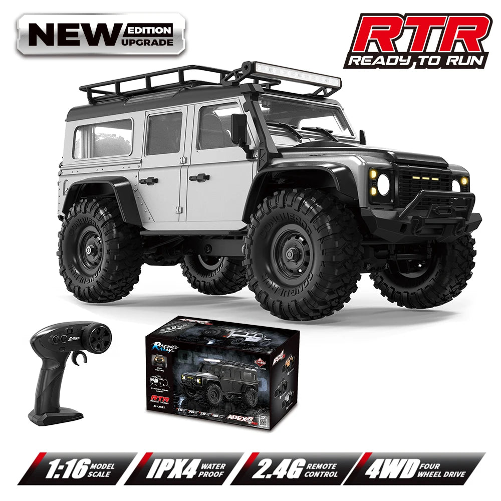 Coche RC 1:16 Monster Truck 4WD, Todoterreno Eléctrico, Regalos para Niños