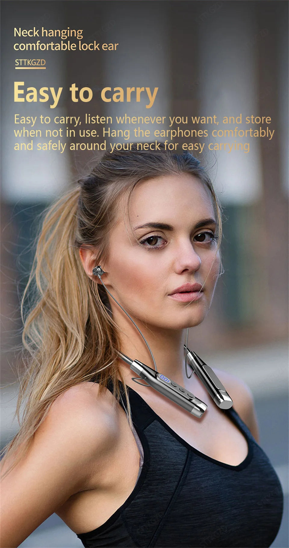 Auriculares Bluetooth Banda Cuello Deportivos TF