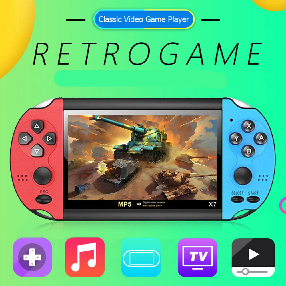 Consola Retro Portátil X7 — 10.000 Juegos y Pantalla 4.3"