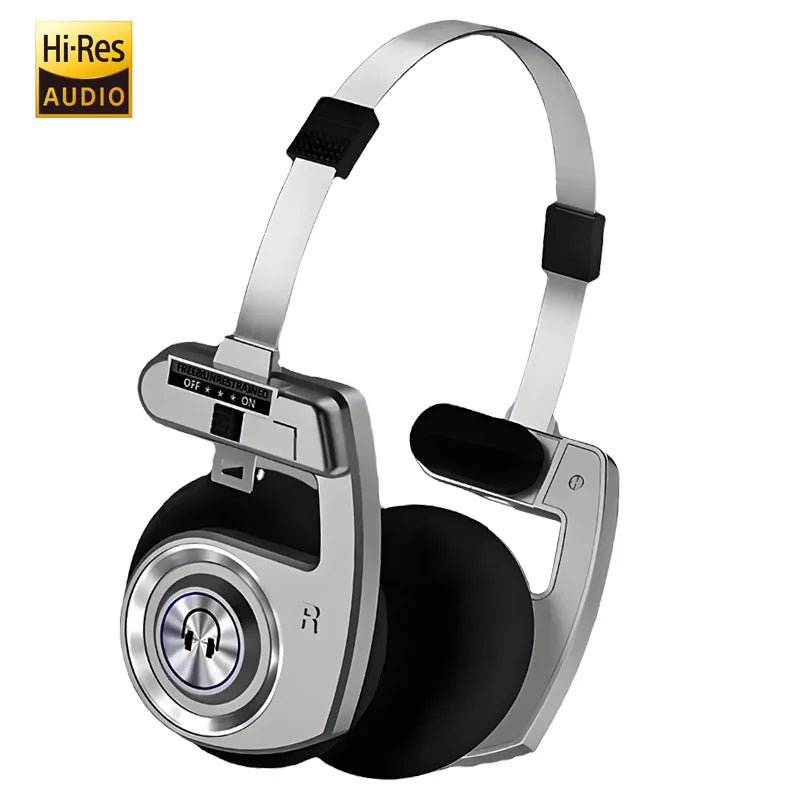 Auriculares Bluetooth Retro Plegables con Cancelación de Ruido ANC