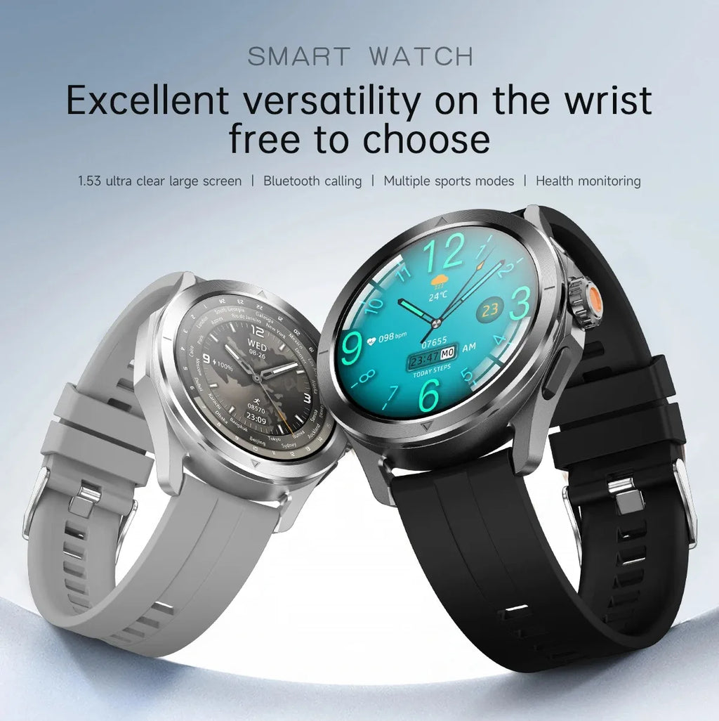 Nuevo para Xiaomi S4 Ultra deportes al aire libre reloj inteligente hombres 1,53 pulgadas AMOLED NFC GPS brújula ritmo cardíaco impermeable BT llamada Smartwatch