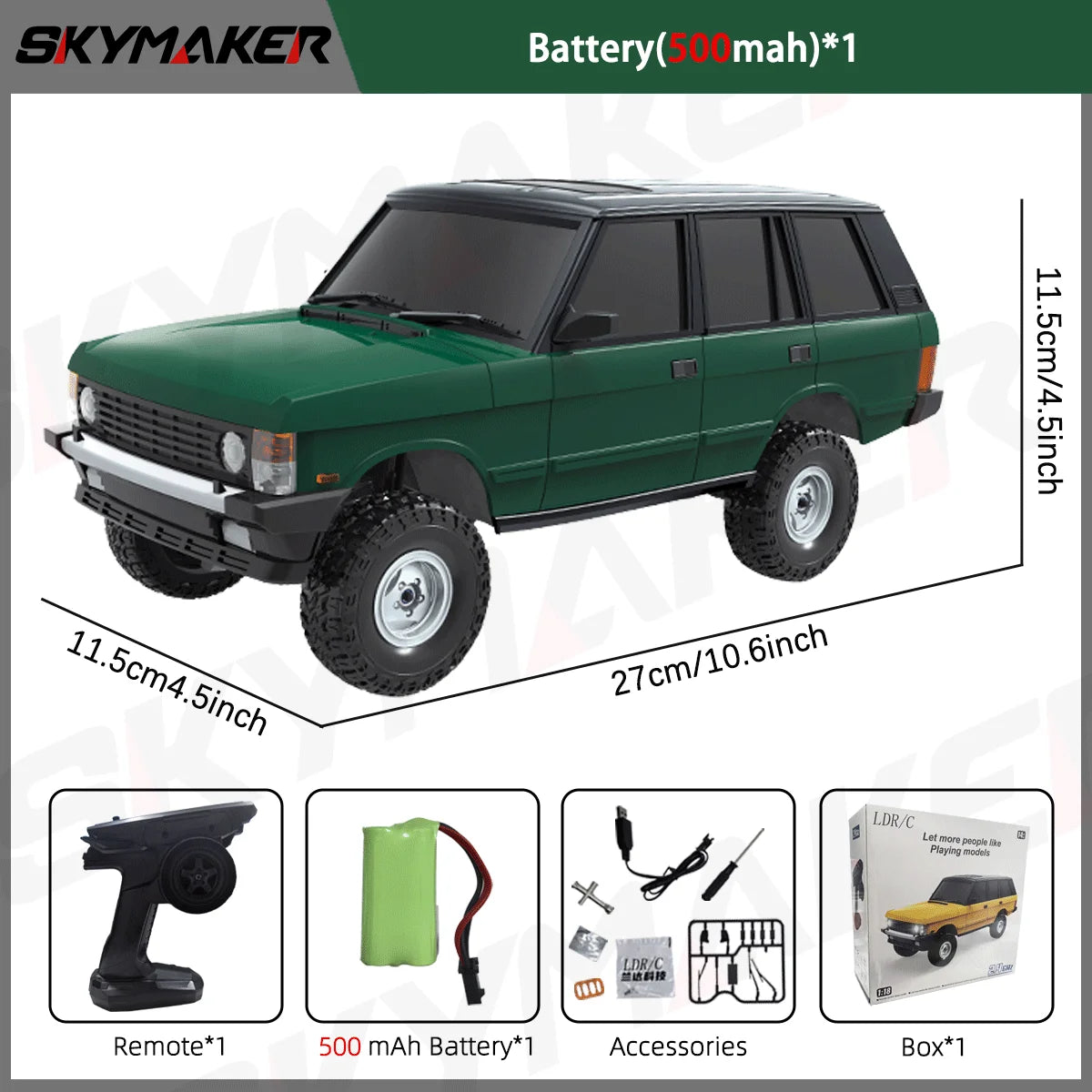 LDRC LD18401 RC coche 1/18 todoterreno 4WD Drive acelerador proporcional completo de alta resistencia escalada RC coche remoto juguetes para niños