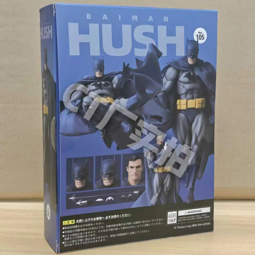 CT Toys Batman Figura Batman Mafex 105 Versión Azul Bat Man Figuras de Acción DC Liga de Justicia Hush Figurita Colección Regalos de Juguete