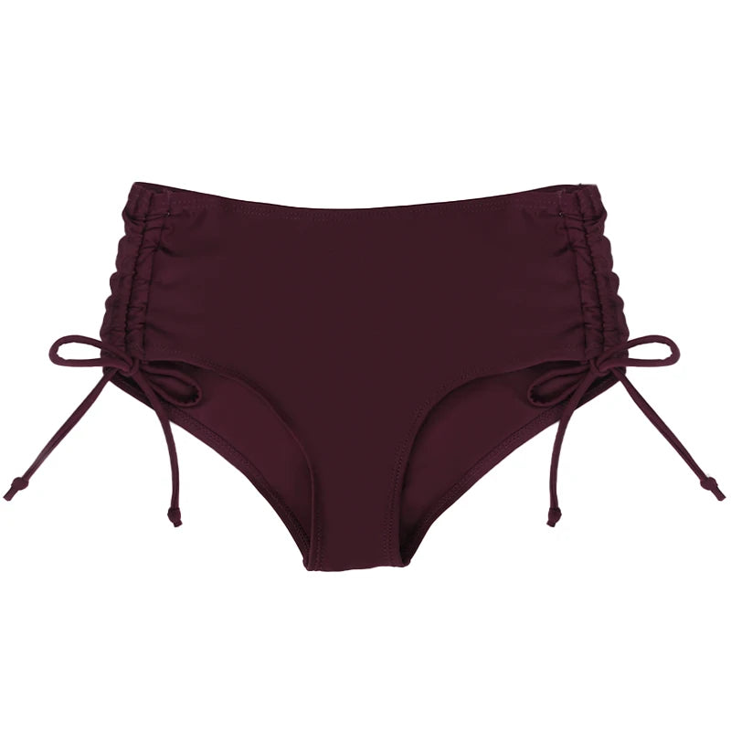 Tanga de Cintura Alta para Mujer, Parte Inferior de Bikini