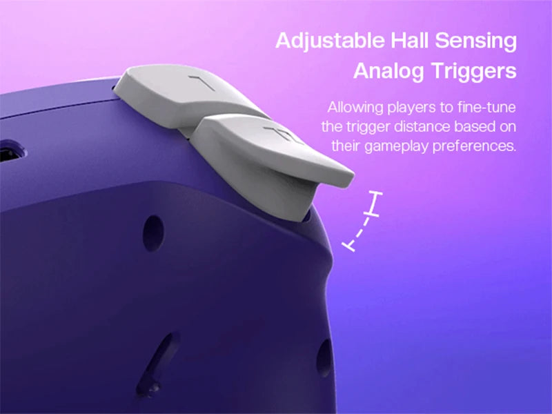 Controlador de juego inalámbrico NYXI Warrior Lite morado para Switch 2/PC