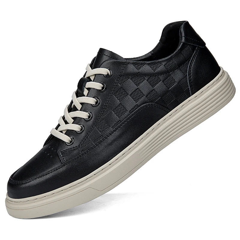 Zapatos Casuales de Cuero Genuino para Hombre - Suela Gruesa
