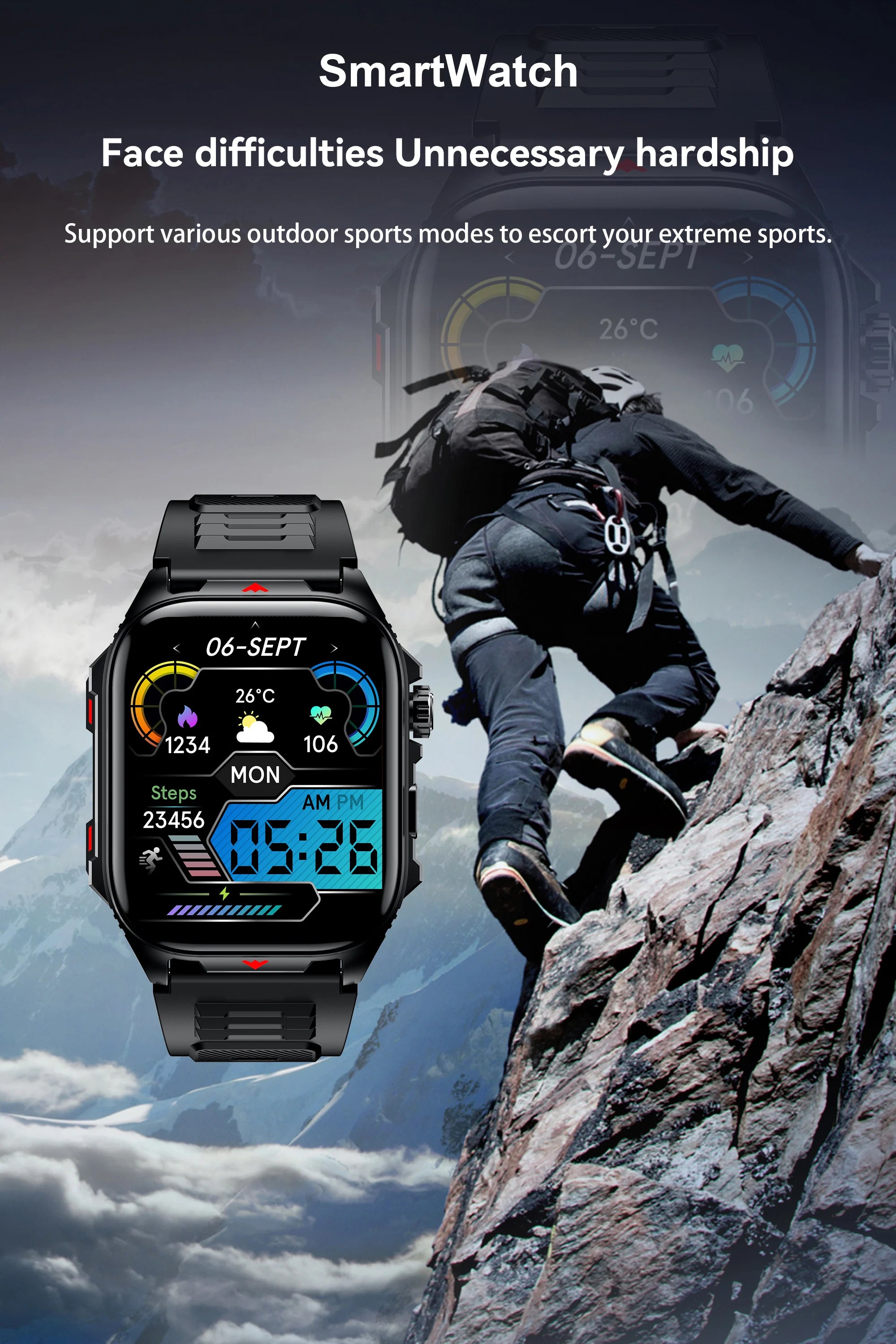 Reloj Inteligente Digital Ritmo Cardíaco Hombre