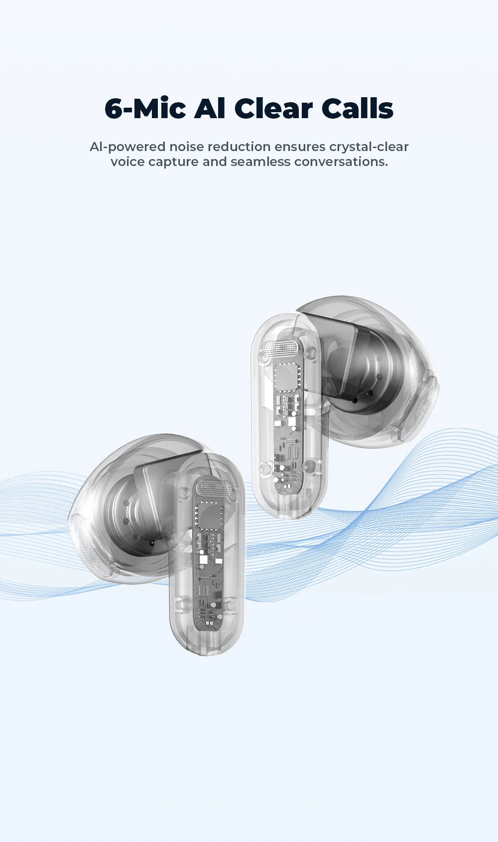 Auriculares inalámbricos Bluetooth originales HTC NE20, auriculares internos con traducción por IA, pantalla táctil multifunción LED, auriculares con reducción de ruido