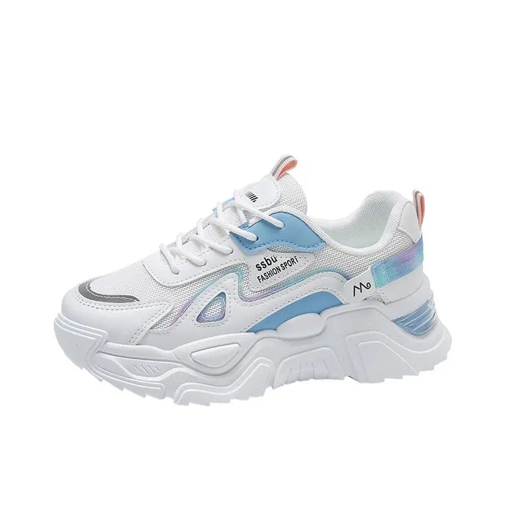 2025 zapatillas de deporte para mujer, zapatos planos con plataforma, zapatos de mujer, zapatillas informales verdes, zapatillas gruesas para mujer, zapatos de mujer