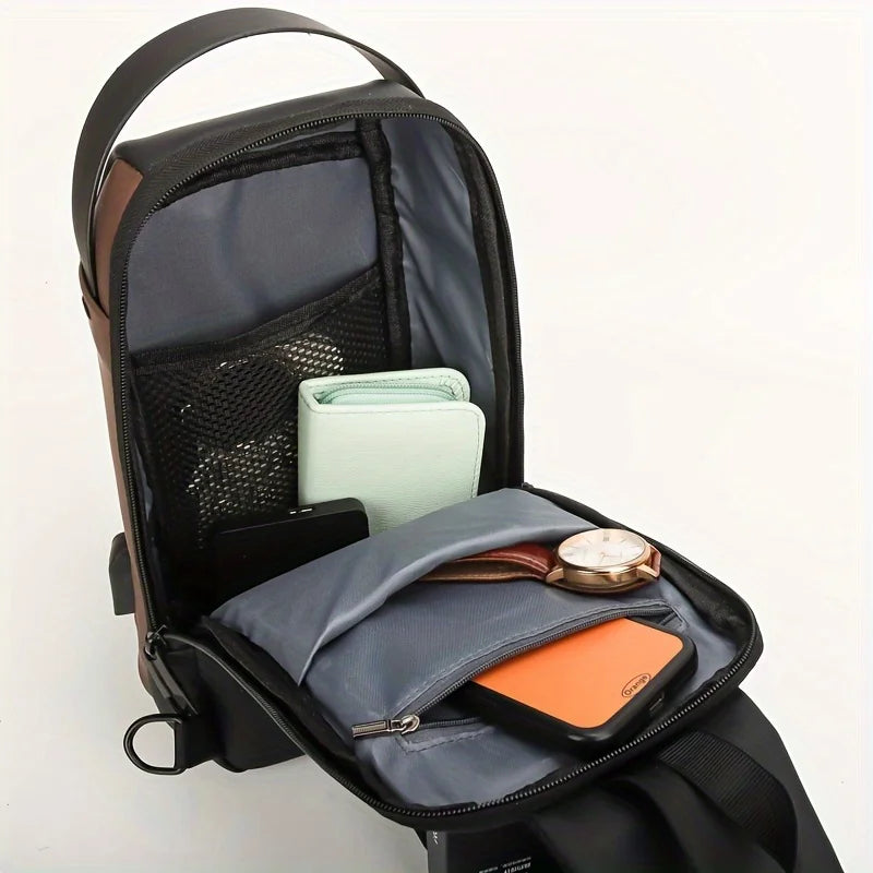 Bolso de Pecho Antirrobo con Cerradura para Hombre