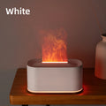 Máquina de aromaterapia con llama, atomización de luz colorida, luz de ambiente de escritorio delicada, adecuada para oficina, dormitorio, sala de estar