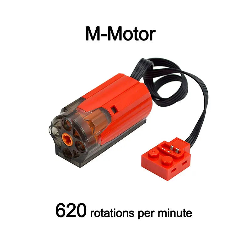 Bloques de construcción electrónicos técnicos, accesorios de reacondicionamiento MOC, micromotor, piezas de funciones de potencia RC, bloques de coche DIY creativos, juguetes para niños