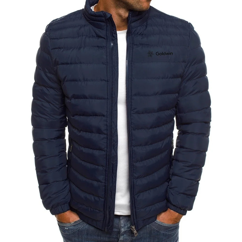 Chaqueta Hombre Otoño Invierno con Cuello Alto y Cremallera