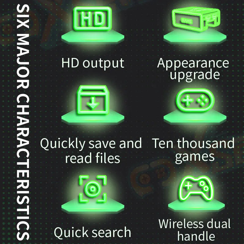 Coopreme X7 Y7 Actualizada Consola de Juegos Super TV con Salida HD, Joystick, Doble Controlador, Juegos de Lucha, Consola de Juegos PSP para el Hogar, Más de 10000 Juegos