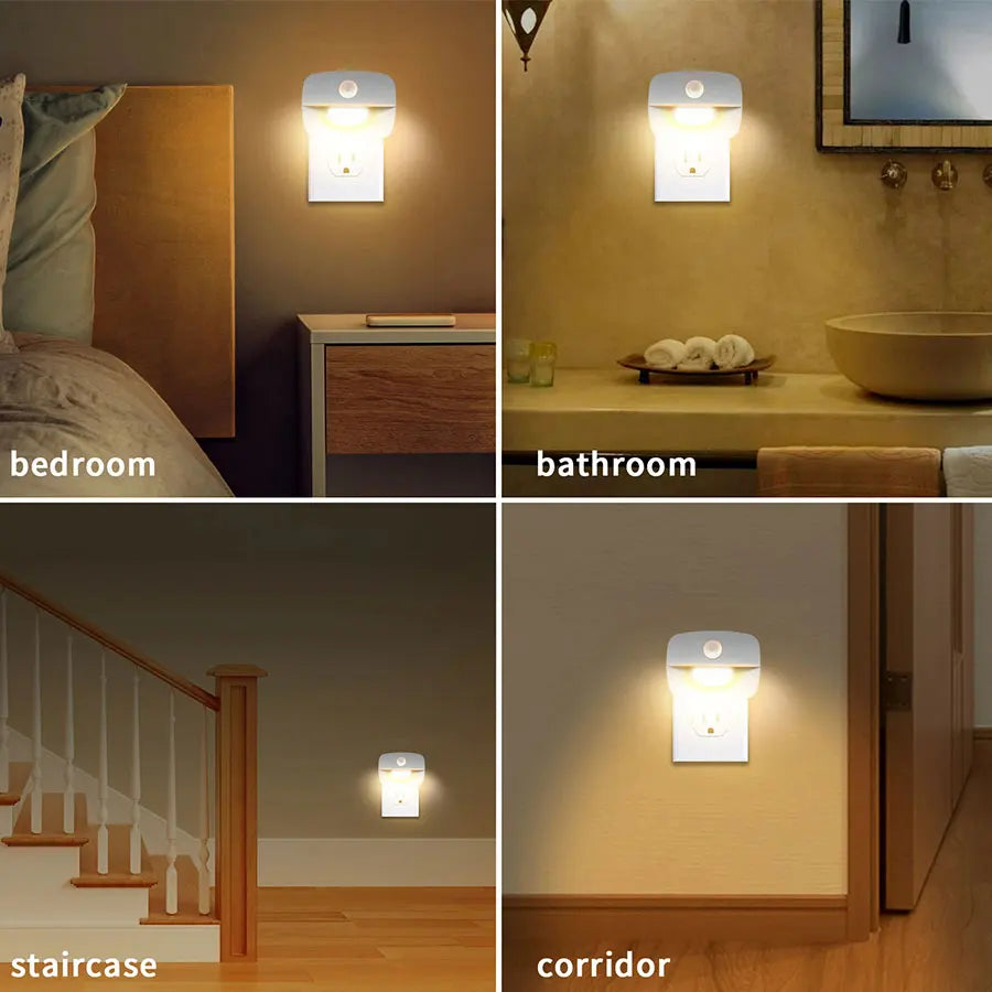 Luz LED Nocturna con Sensor de Movimiento para Enchufe