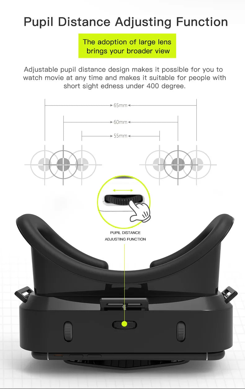 Gafas VR de realidad Virtual 3D para teléfonos inteligentes móviles, auriculares de 7 pulgadas, casco, juego Wirth Real Viar, lentes para dispositivos móviles