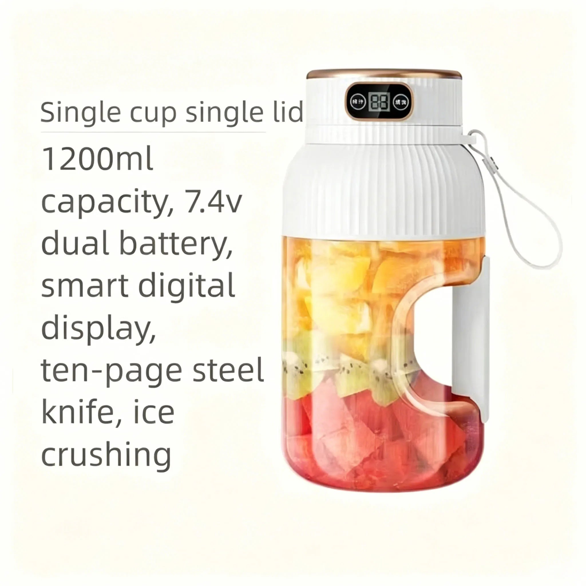 Licuadora Portátil para Smoothies y Jugos con Opción 2 Vasos