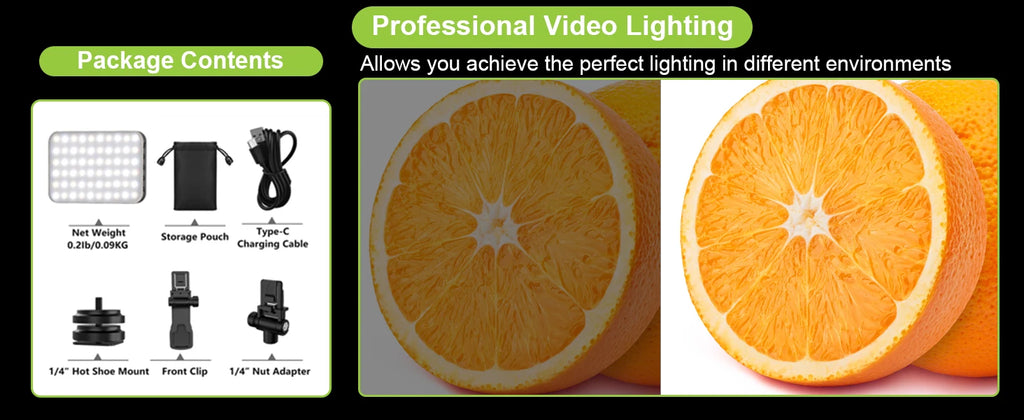 Nueva luz para selfies, 60 luces LED para teléfono, luz de relleno, 7 modos de salida, Kit de lámpara de vídeo regulable 2500K-6500K, Panel de luz bicolor CRI 97+