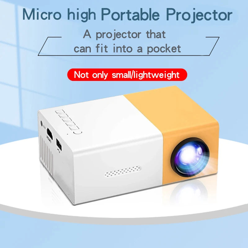 Proyector mini YG300 HD con conexión HDMI y USB para cine en casa