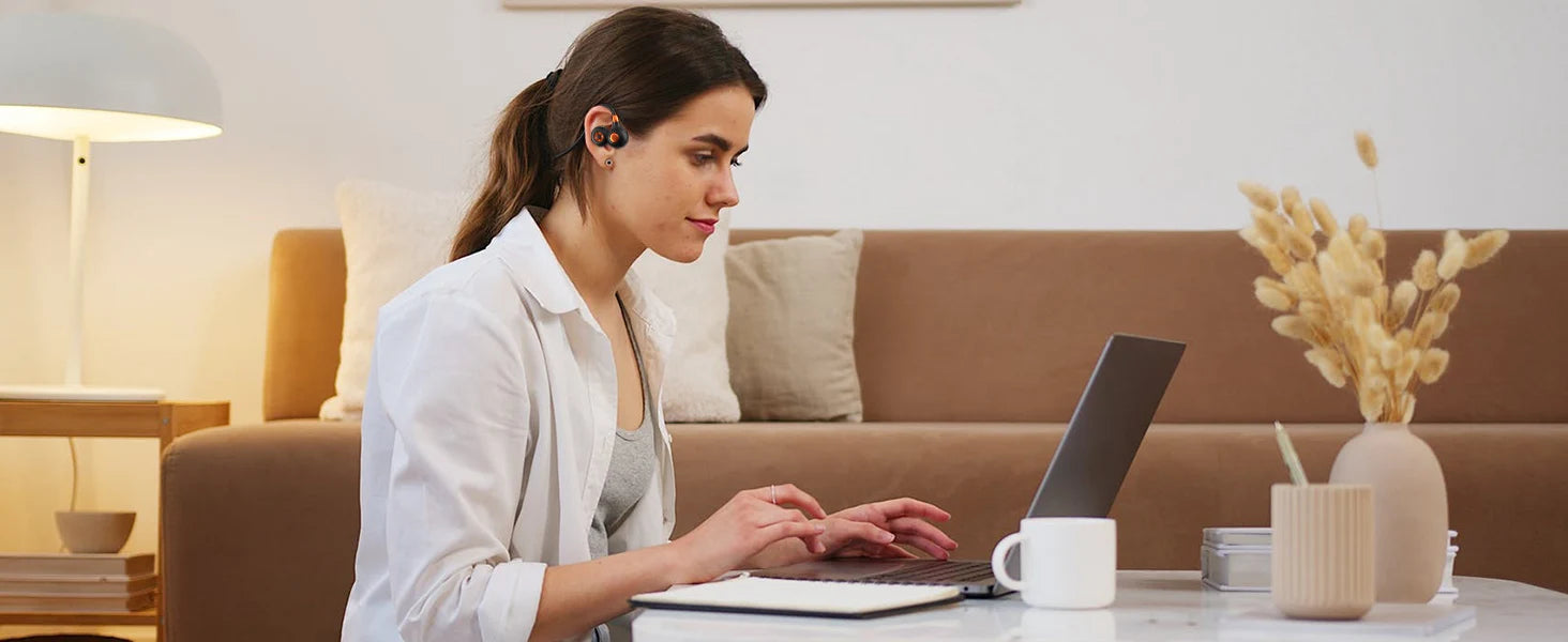 Ortizan i10 auriculares inalámbricos Bluetooth BT5.3 auriculares abiertos deportivos impermeables IPX6 auriculares inalámbricos con micrófono 10H de tiempo de reproducción