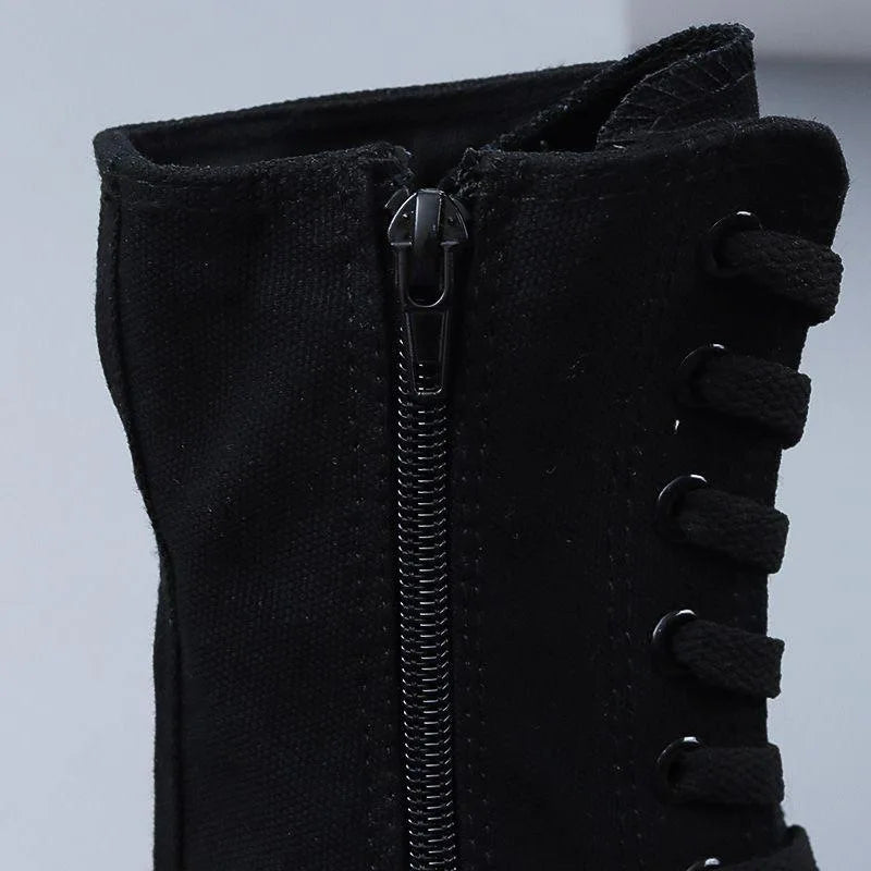 Zapatillas de Lona para Mujer con Caña Alta