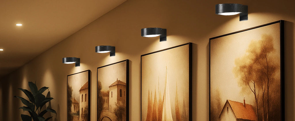 Luz de imagen con pilas Luz de pintura LED magnética con temporizador regulable remoto 3 modos de iluminación Luz de exhibición de arte Negro