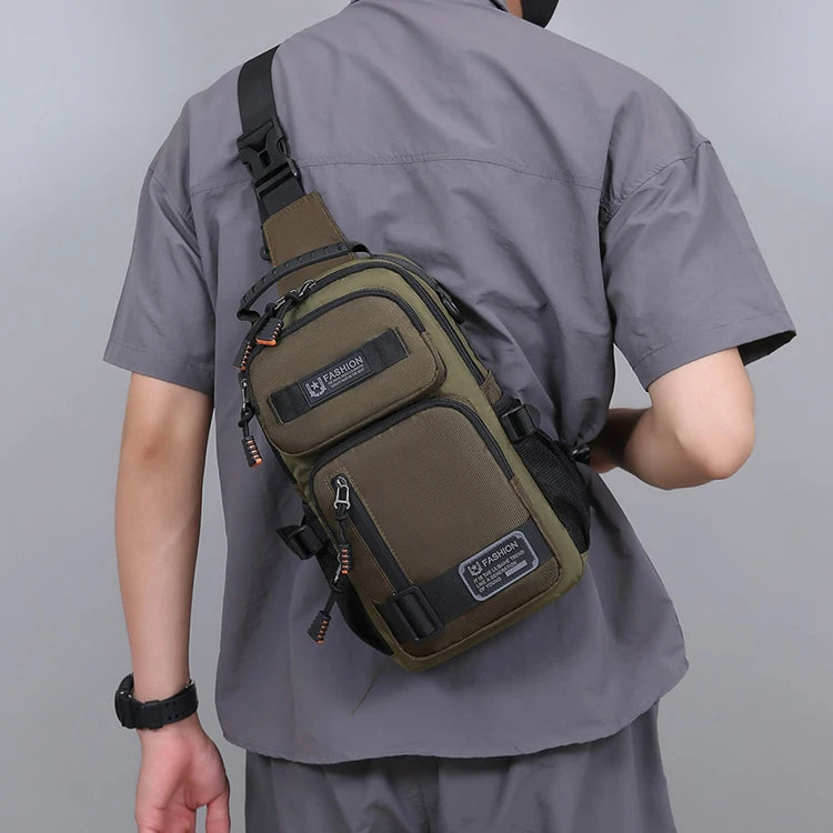 Bolso Bandolera Funcional y Moderno - Bolso de Pecho, de un Solo Hombro, Correa Ajustable, Perfecto para Viajes y Uso Diario