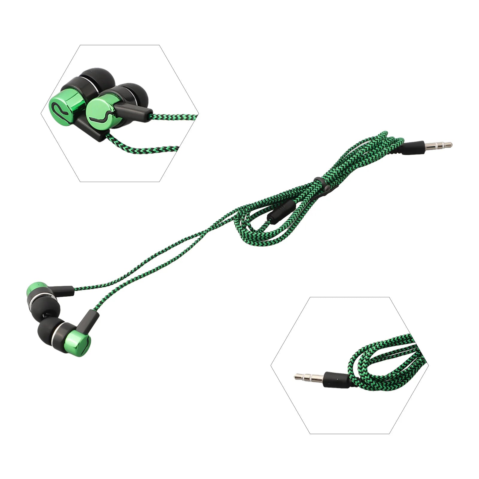 Experimente graves potentes con auriculares internos con cable, auriculares estéreo de 3,5 mm para dispositivos móviles, diseño con aislamiento de ruido