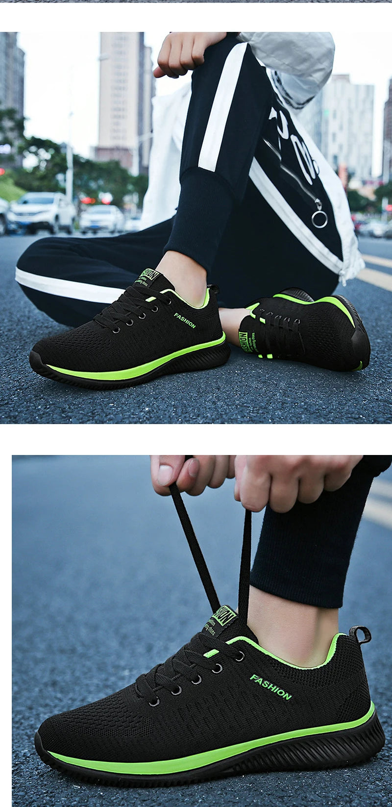 YRZL-Zapatillas deportivas ligeras para hombre y mujer, zapatos clásicos de malla transpirable, informales, a la moda