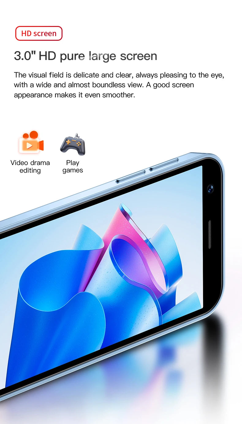 Mini Teléfono Inteligente ONEMYTH XS16 Azul de 3 Pulgadas |   4G Doble SIM Doble Modo de Espera |   Memoria de 3+64 GB |   Teléfono Pequeño con Reconocimiento Facial de Play Store
