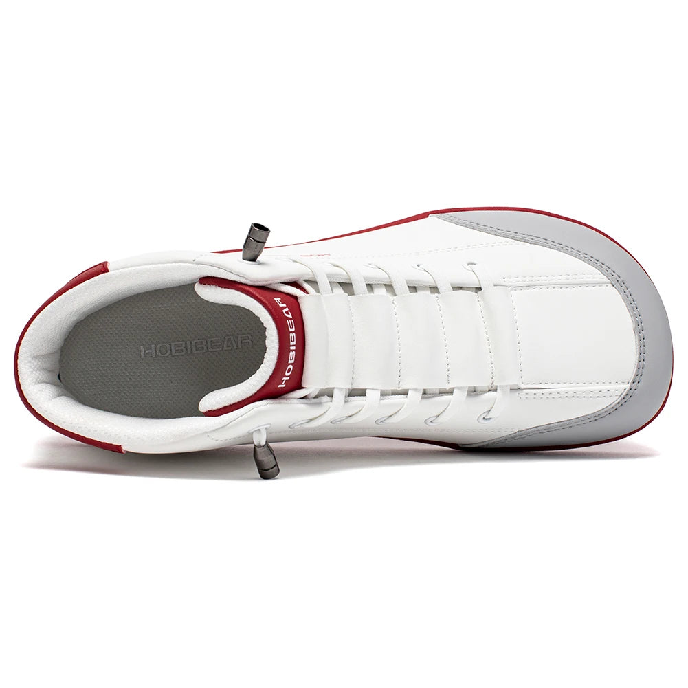 HOBIBEAR Zapatos descalzos de caña media, botines minimalistas con punta ancha Unisex, zapatillas antideslizantes de cuero Artificial para exteriores