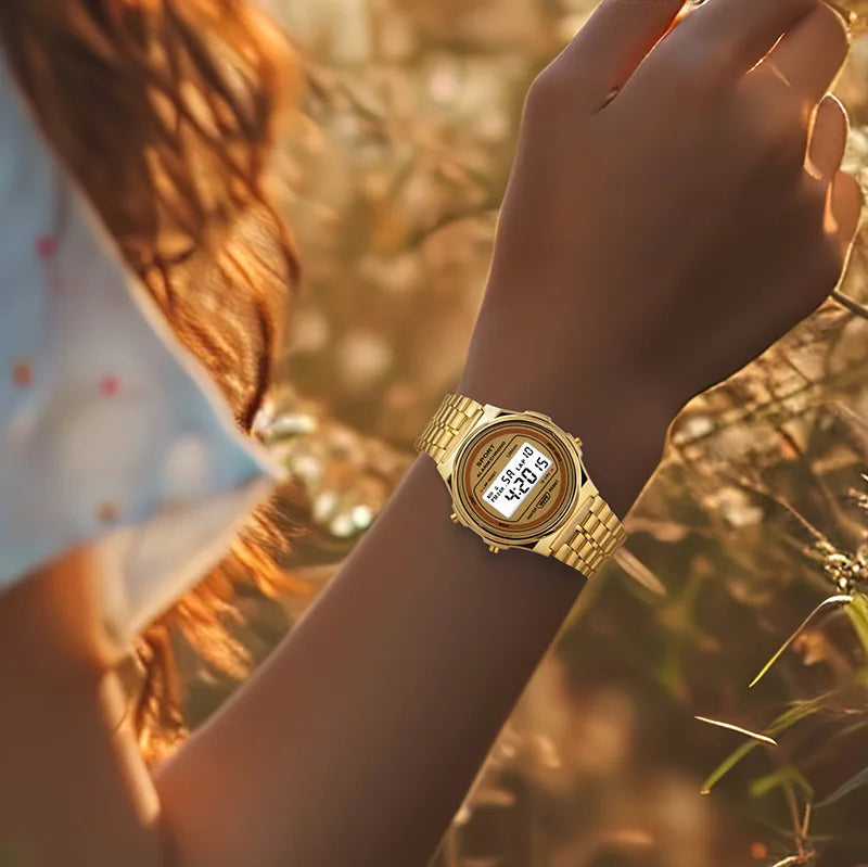 Reloj de Mujer Retro Pantalla LED Digital Deportivo