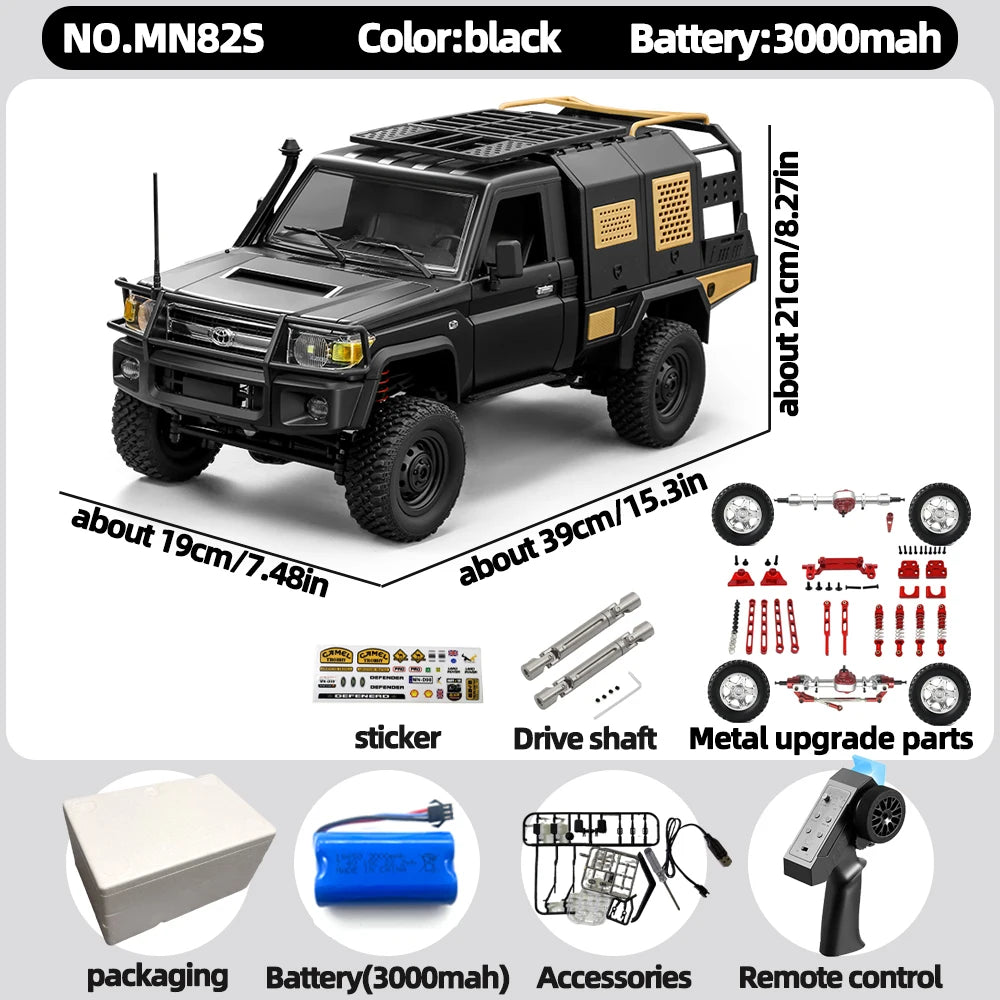 Camioneta RC 1/12 4WD, Simulación LC79, Todoterreno para Escalada