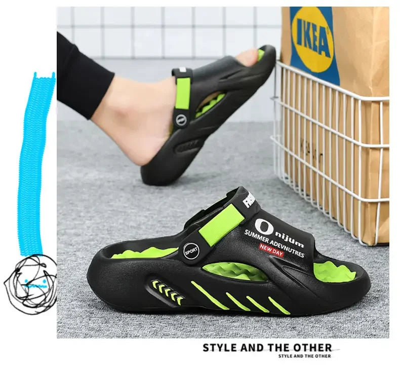 Sandalias slide para hombre en EVA antideslizante para playa e interior